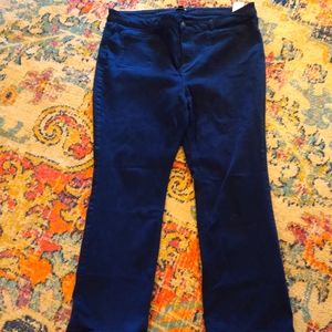 Boot-cut Denim Jean size 22W, Susan Graver Navy Blue
